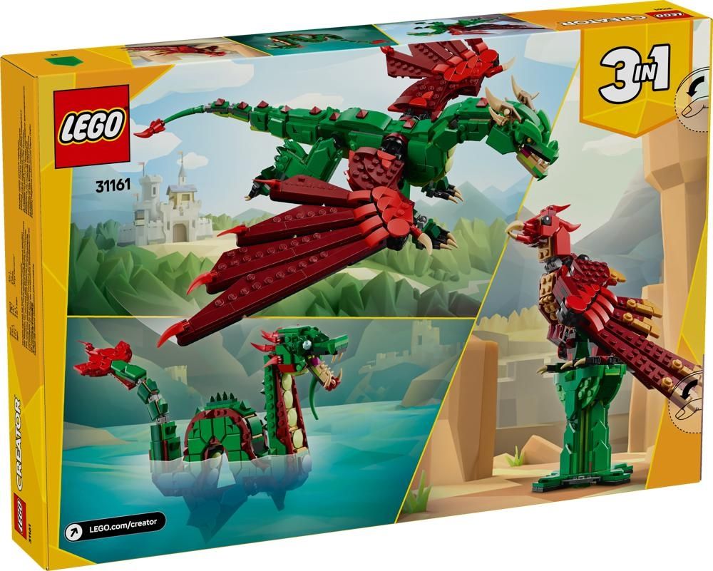 LEGO  Creator 3 w 1 Średniowieczny smok 31161