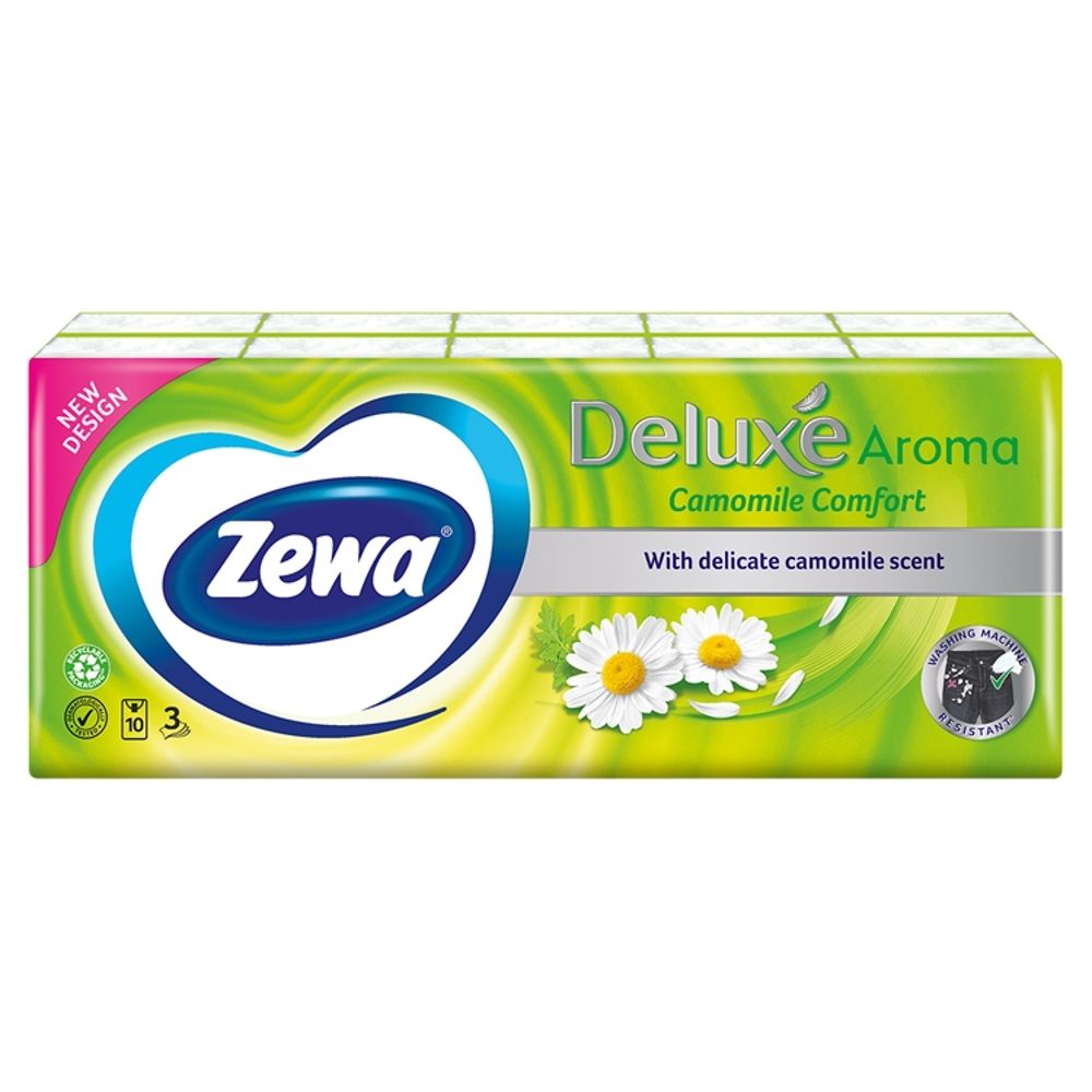 Zewa Deluxe Camomile Chusteczki higieniczne 10 x 10 sztuk