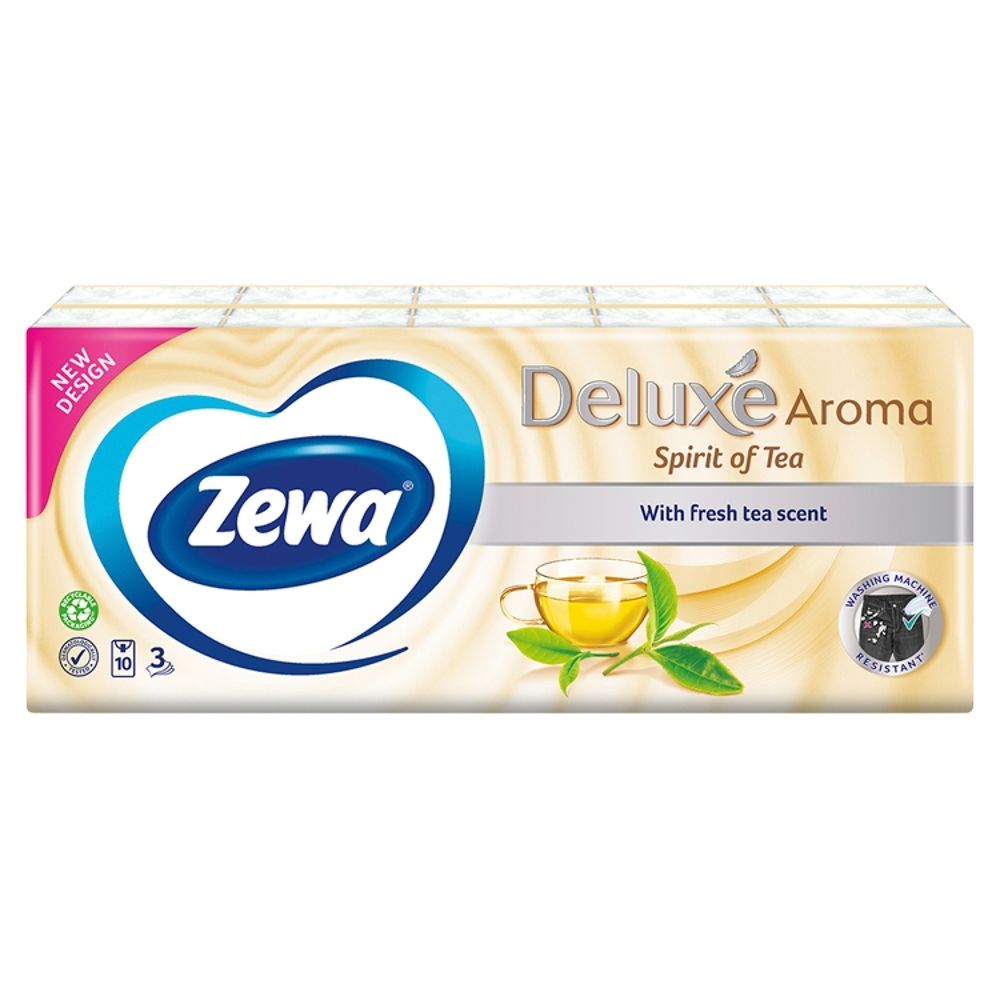 Zewa Deluxe Spirit of Tea Chusteczki higieniczne 10 x 10 sztuk