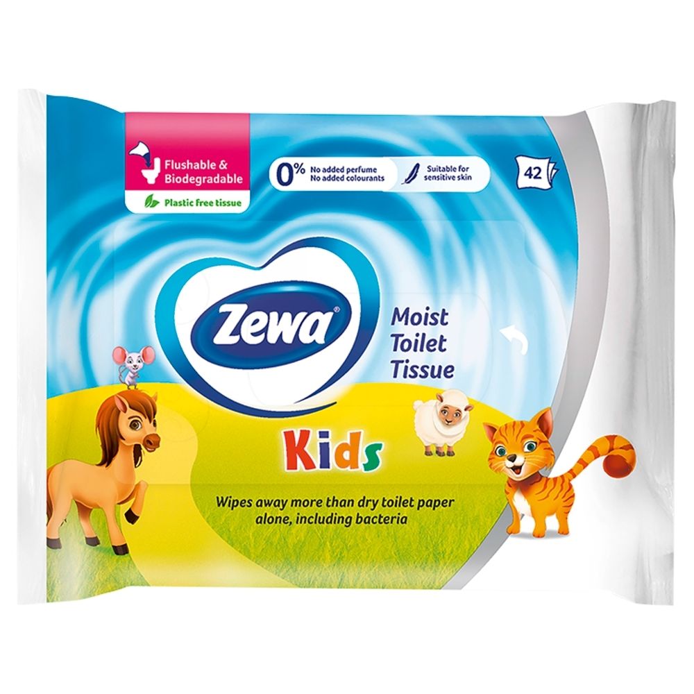 Zewa Moist Kids Chusteczki toaletowe 42 sztuki