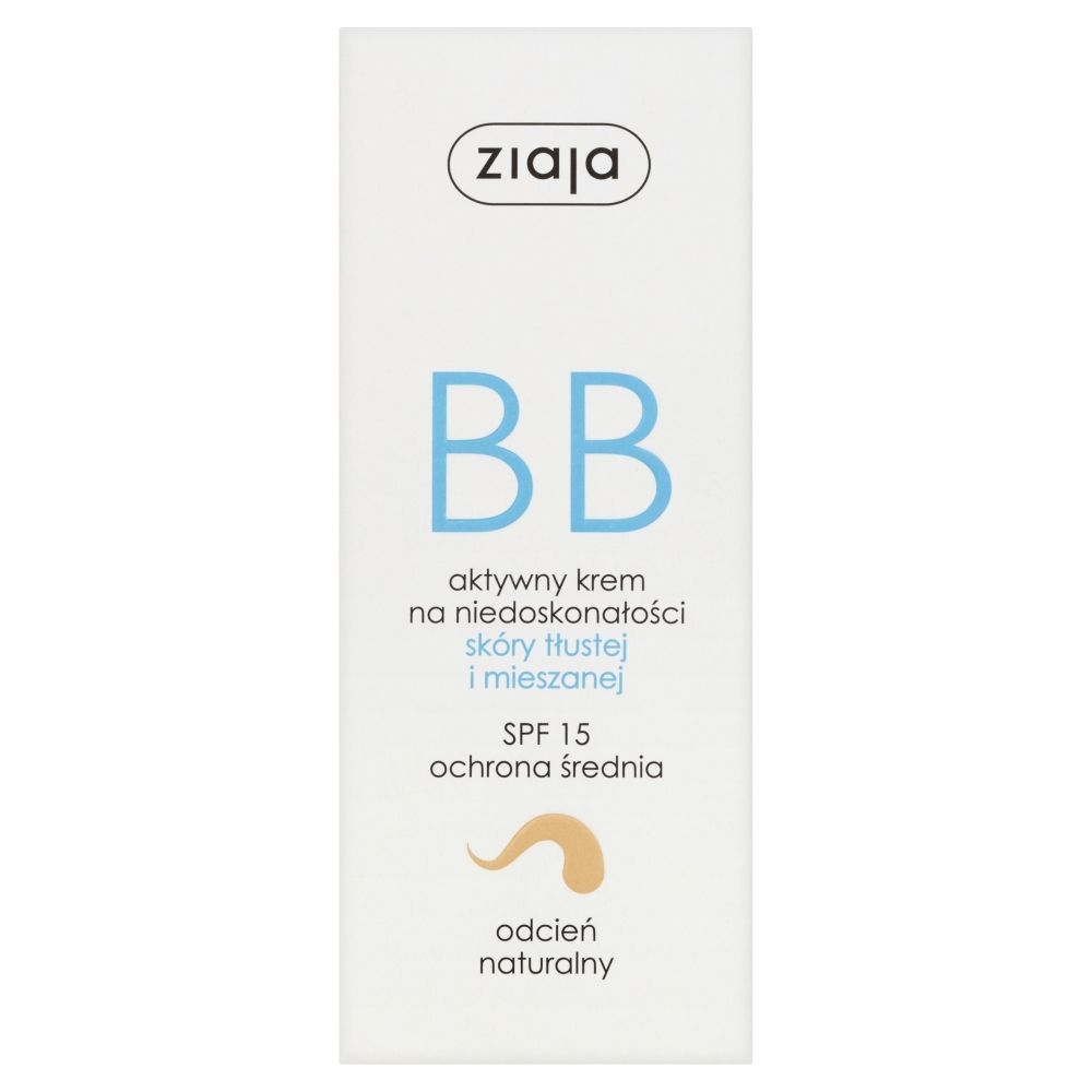 Ziaja BB Aktywny krem na niedoskonałości skóry tłustej i mieszanej SPF 15 50 ml