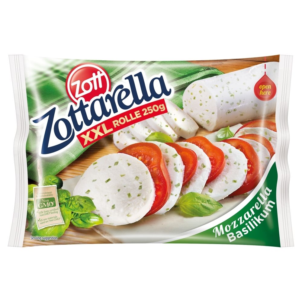 Zott Zottarella Ser Mozzarella bazylia 250 g