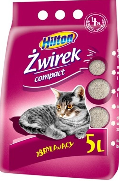 Żwirek bentonitowy HILTON Compact bentonitowy 5l
