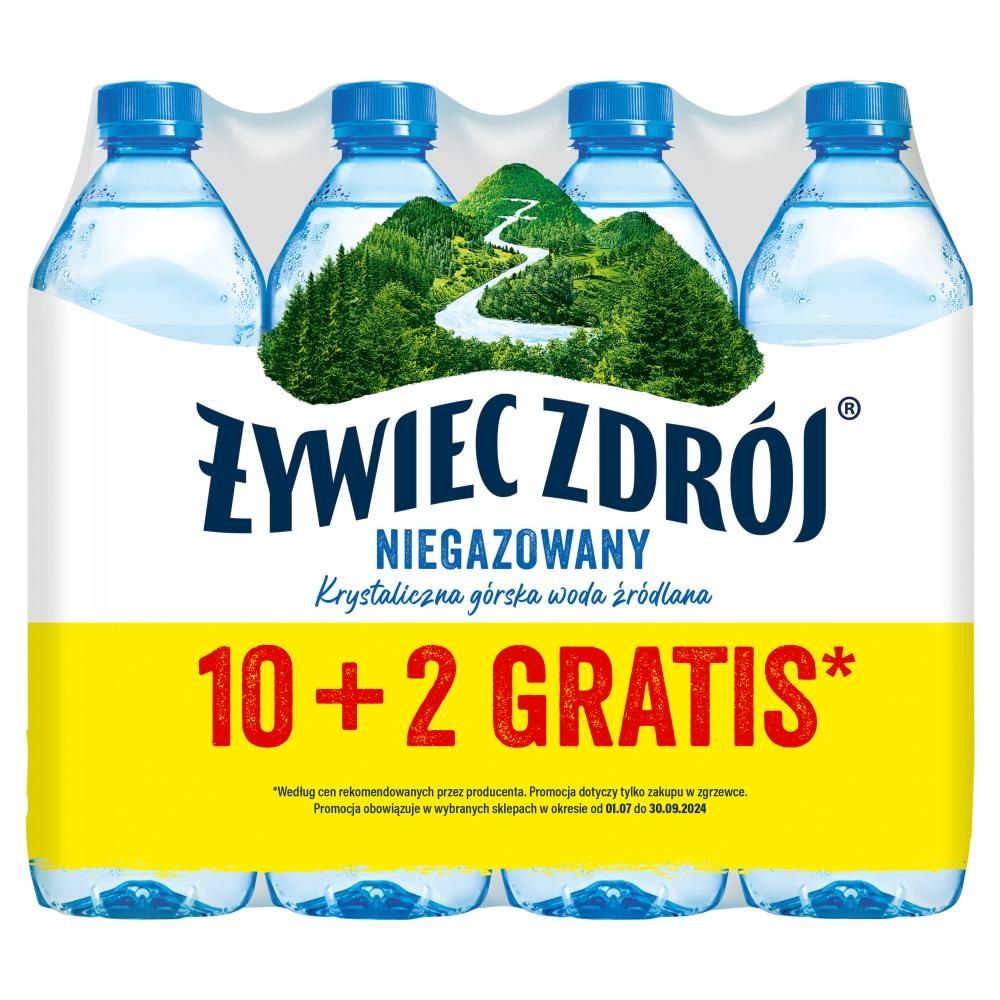 Żywiec Zdrój Niegazowany Woda źródlana 12 x 500 ml